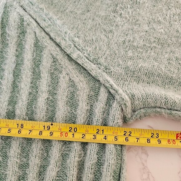 Free People Big City Turtleneck Oversized Ribbed Pullover Sweater Blue Women XS - Picture 10 of 12